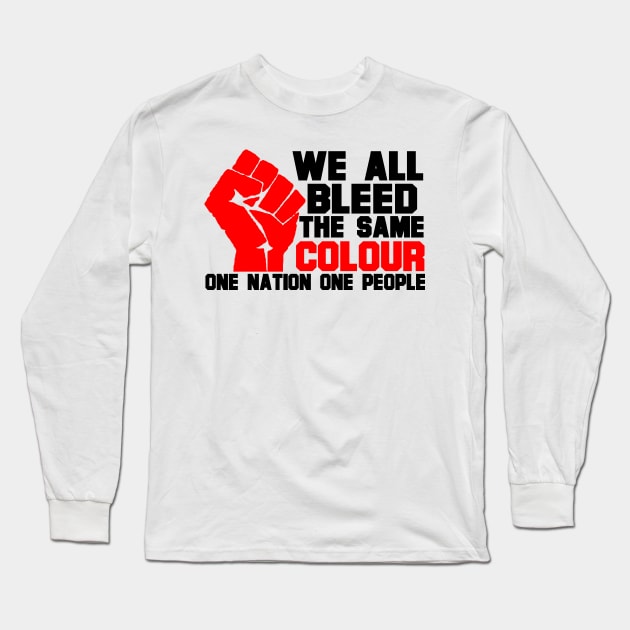 ONE NATION ONE PEOPLE Long Sleeve T-Shirt by truthtopower